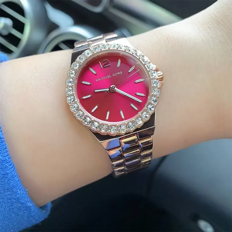 Michael Kors Mini Lennox Rose Gold-Tone Ladies Watch- MK7396